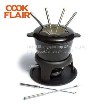 Cast Iron Fondue Set