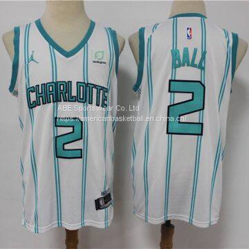 Charlotte Hornets #2 Ball White Jersey