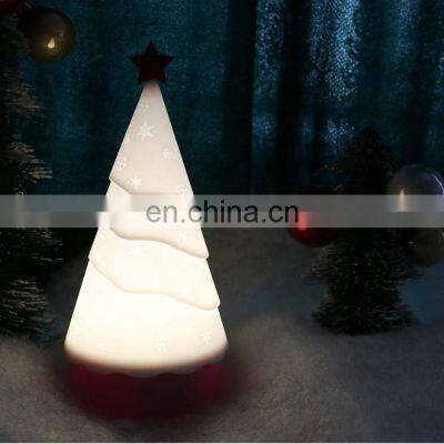 2020 New Style Christmas Decoration Indoor Tree Shape Lamp Silicone Night Light For Children's Gift With Music photo-4