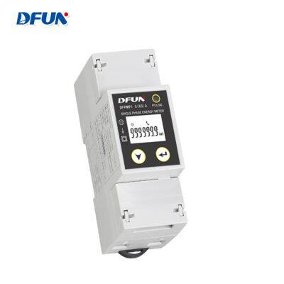 DFUN DFPM91 Дин-рейковый умный цифровой счетчик электроэнергии однофазный 5(63)А