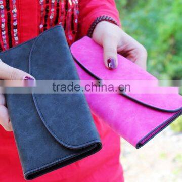 2016 best sellimng wallet for women Billetera cartera para dama PU Leather Good quality clutch purse handbag