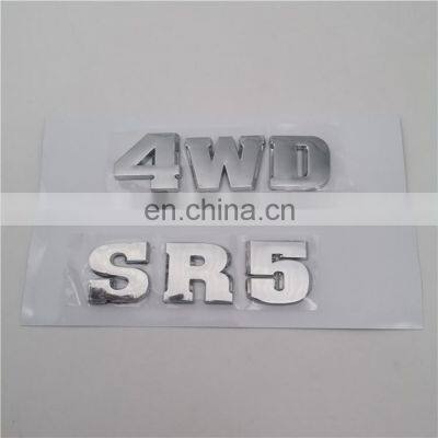 Chrome Custom ABS 3D 4WD SR5 Letter Sticker Emblem Badge