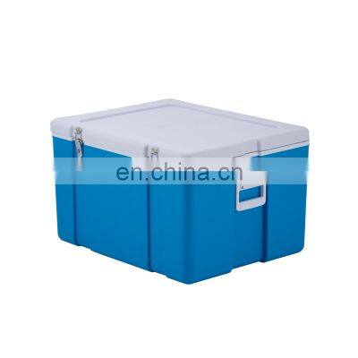 65L Large Food Transport  Fresh Cooler Box Plastic Portable Outdoor Camping Ice Cooling Insulated Cooler Box For Can Beer Wine