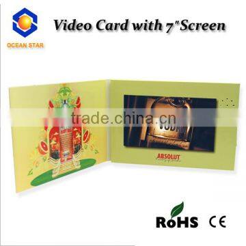 video greeting card for weding invitation tft screen video music mailer