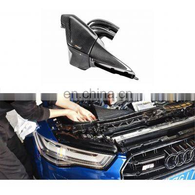 Higher Intake Efficiency Car Accessories Carbon Fiber Automotive Parts For AUDI RS6 Modified Intake Kit