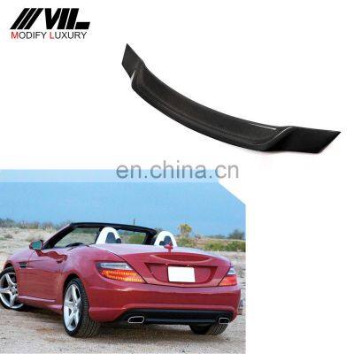 Modify Luxury R172 RE Style Carbon Fiber Boot Spoiler Lip for Mercedes Benz SLK SLC Class R172 2011-2019