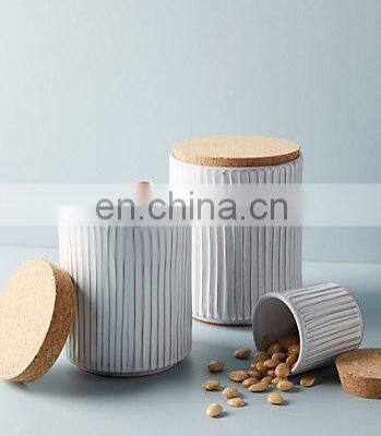 New Factory Terracotta Clay Jar Canister With Cork Lid