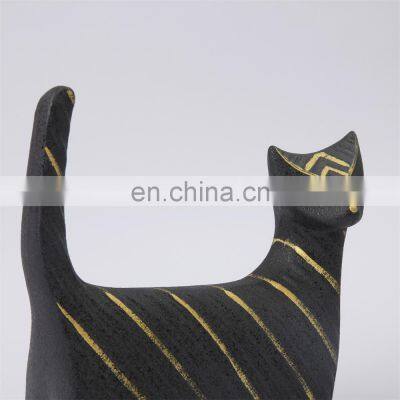 Modern Luxury Gold Ceramic Cat Egypt Style Animal Sculpture Decor Home Accessories photo-5