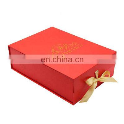 custom luxury print holographic cardboard clothing paper cajas packaging magnetic gift box with ribbon