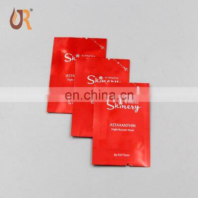 Small Mini Size Aluminum Foil Heat Seal Three Side Seal Flat Sachet For Cosmetic Sample Packaging Packet Lotion Foil Sachets