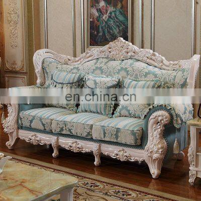 Italian style classic living room furniture Royal carved living room sofas