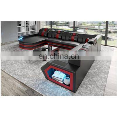 Stock for New style Multi-functional living room sofa set furniture sectional Sofa with LED light