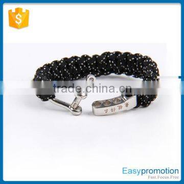 Outdoor emergency survival bracelet/regular paracord survival bracelets wholesale