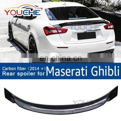 ASPEC Style Carbon Fiber Rear Trunk Boot Spoiler for Maserati Ghibli 2014-2018 photo-3