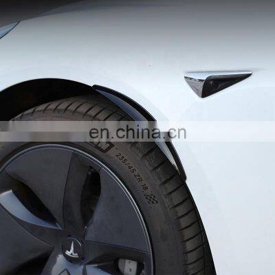 Factory Wholesale Wheel Arch Extension Carbon Look Invisible Mud Guard Kits For Tesla 2pcs/set