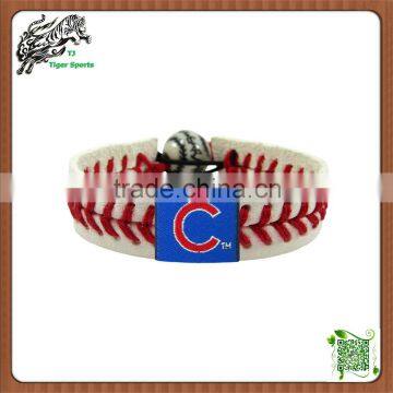 Chicago CUBS Leather Sports bracelet Handwork Bracelet