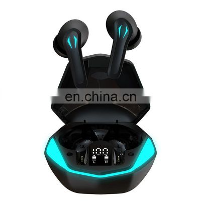 CR-18 Low Latency Led Digital Display Tws Wireless Gaming Headphones Earphones