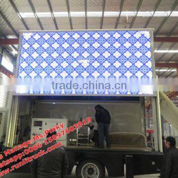 FOTON RGB led edge 2 edge display/RGB advertising mobile display screen on truck