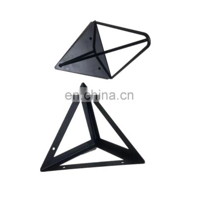 Black Triangle Metal Holder Bottom Wall Mounted Shelf Bracket