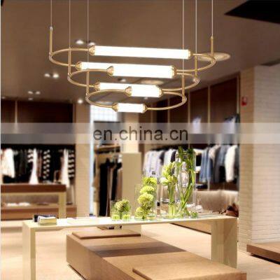 Post-modern Ring-shaped Dining Room Circle Combination Chandelier Simple Creative Living Room Bedroom Glass Pendant Light