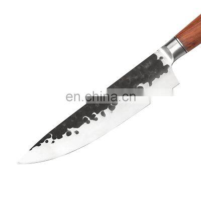 Professional Custom 7.2 Inch Kitchen Meat Cutting Knives Double Steel Head Wood Handle Stainless Steel Chinese Chef Knife