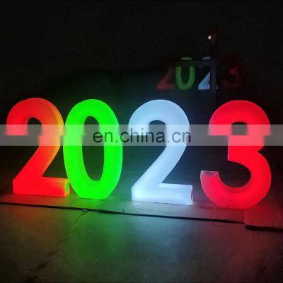 event party restaurant nightclub outdoor decorative modern cordless led table night light lamp letters led floor decoration