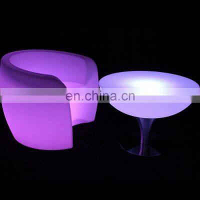 LED illuminated glowing bar chair with multicolor