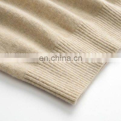 Fashionable Women's Cashmere Knitted Polo Shirt Short Sleeves Formal Style Solid Pattern Button OEM Service Available Spring