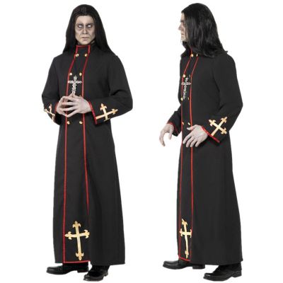 Cross border Halloween New Adult Men's Clothing COS Priest Robe Medieval Renaissance Foreign Trade