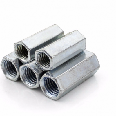 Professional Factory M6-M20 High Strength Galvanized Steel Hexagon Coupling Nut Thickened Zinc Plated connect bolt Application