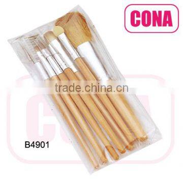 7pcs professional beauty needs makeup brush set with wooden handle