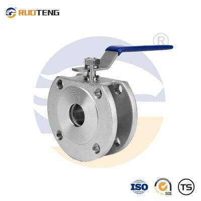 [RUOTENG]  Stainless Steel Wafer Ball Valve with Lever Operator