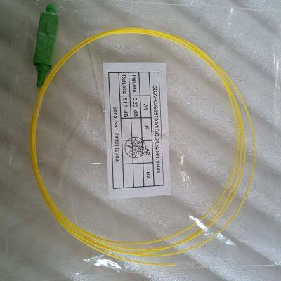 Fiber Pigtail , SC/APC, G657A1, Simplex, 0.9mm, LSZH, 1.5 meter
