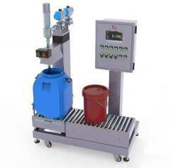 Semi-Auto Two Heads Weighting and Filling Machine for 10-50L Liquid