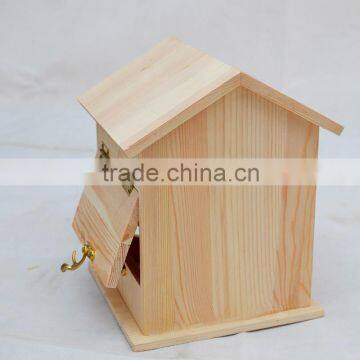 2016 china supplier custom new unfinished wooden bird house wholesale