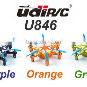 Tiny Headless Flying Quadcopter U846 3D 6-axis RC Mini Nano Drone With Light photo-2