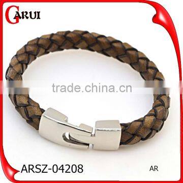 2016 Beautiful Promotion Cow Leather Wrist Band Mens Bracelet photo-2