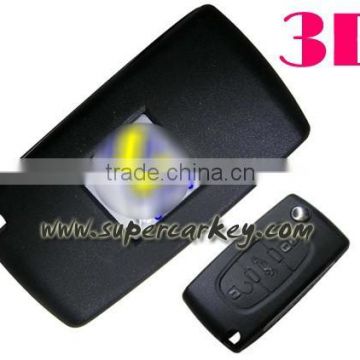 Best quality Citroen C4 3 Button Flip Remote Key Full Genuie Remote