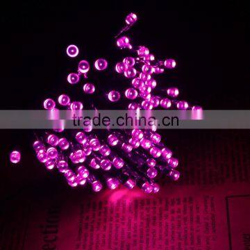 Best Selling 22m 200 LED Solar Garden Decoration Light for Outdoor, Gardens, Homes, Christmas Party Pink