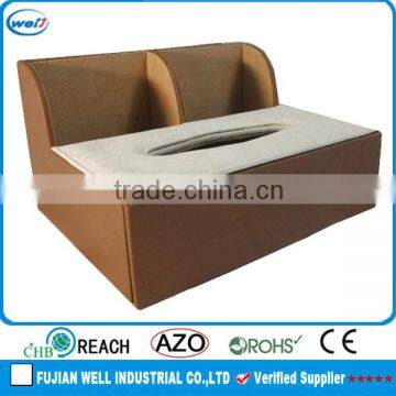 high quality decorative tissue box pu leather