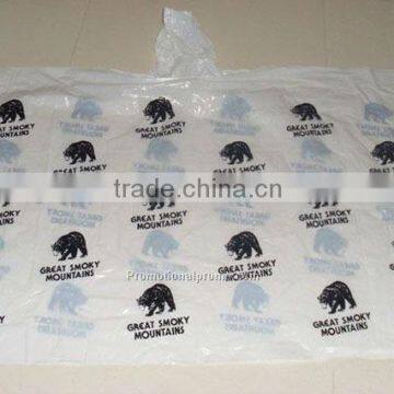 PE PVC Plastic Hooded Waterproof Poncho