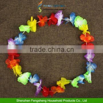 Flower Garlands Necklace Hawaiian Tropical Beach Party Unisex Fancy Dress