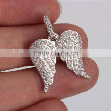 2016 Newest Style 925 Silver Angel Wing Pendant Hip Hop Costume Jewelry photo-4