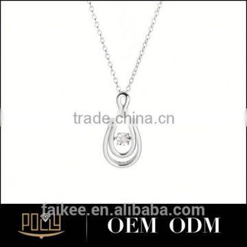 925 Silver Smooth Drops Pendant for Medical Alert Pendant