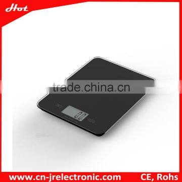 Black tempered glass household scales hot selling kitchen appliance 2015 5kg Cheap Super Slim Kitchen Food Weighing Scale