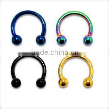 316L Surgical Steel Horseshoe Circular Barbells, CCB Rings