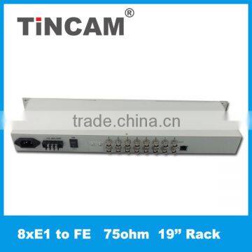 8 E1 to 10/100M interface converters ethernet protocol converter