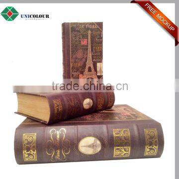 Custom luxury magnetic book box set for home decoration