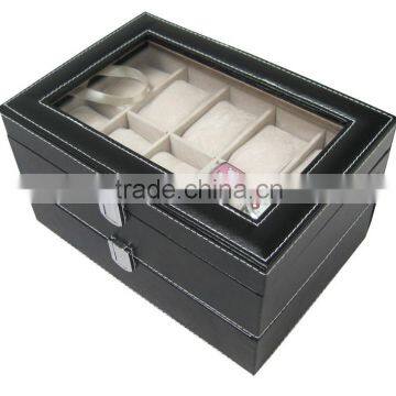 AN563 ANPHY 20 Pcs Leather Flannelette Watch Gift Box Display Case With Cover Stock 25.5*17.5*14 cm photo-2