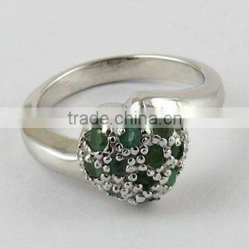 Gorgeous Emerald Ring 925 Sterling Silver Jewelry, Gemstone Silver Jewelry, 925 Sterling Silver Jewelry Wholesale